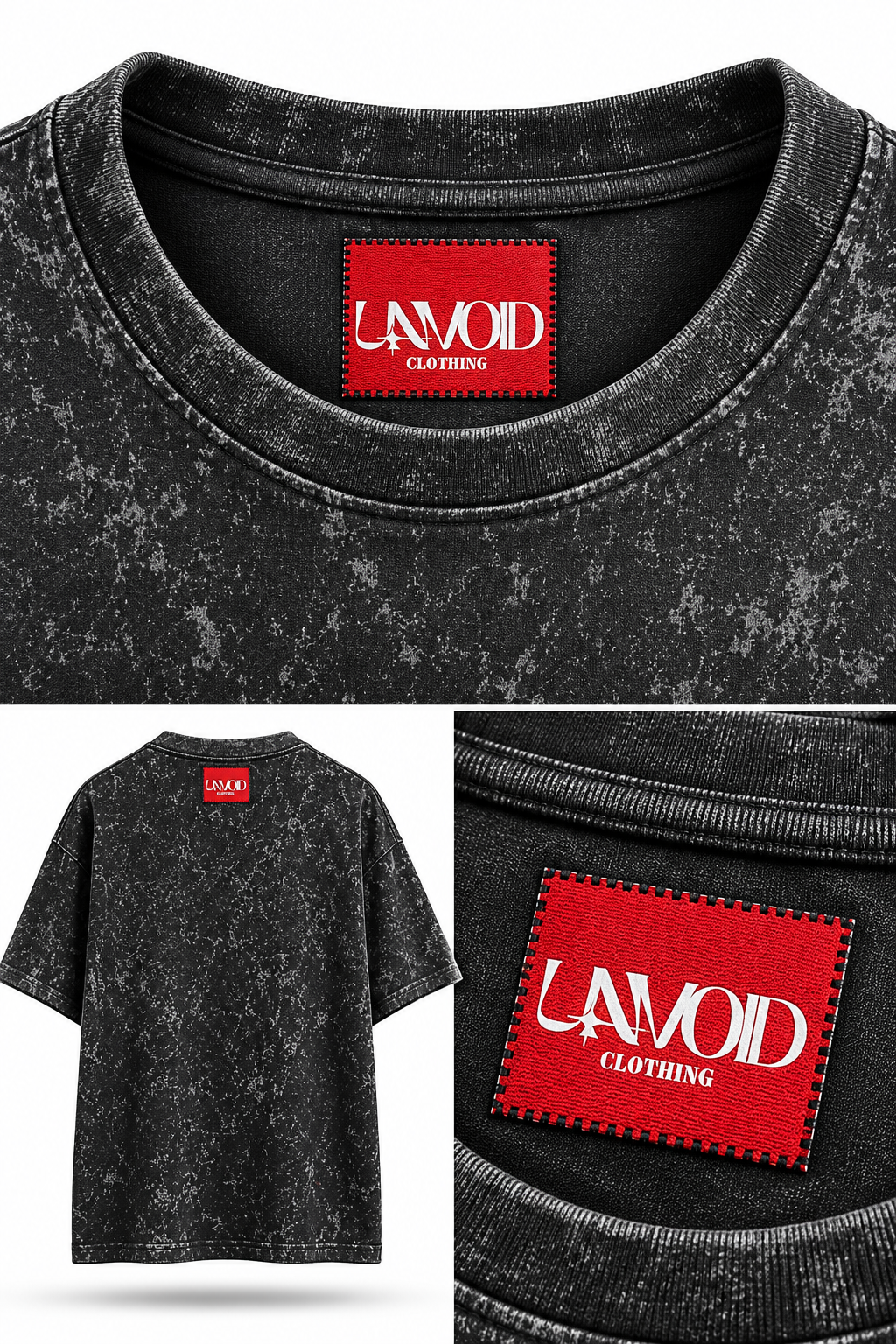 UNVOID Mineral Wash Oversized Tee — Washed Black